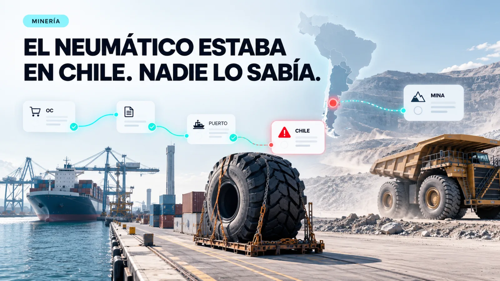 el neumatico esta en chile, nadie lo sabia